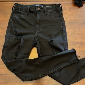 Hollister distressed high rise jean leggings